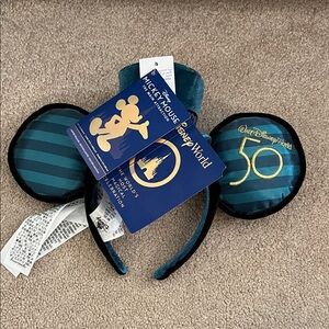 Disney Mickey Mouse Ears Headband - Teal and Black